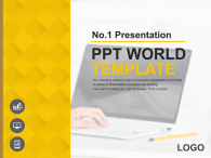 심플한 노트북 책상 배경(자동완성형포함) 파워포인트 PPT 템플릿 디자인_슬라이드1