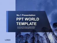 분위기있는 야간 캠프 파워포인트 PPT 템플릿 디자인_슬라이드1